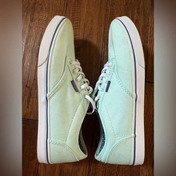 Vans Mint Green Lace Up Canvas‎ Women's Shoes Size 8.5 - Picture 1 of 7